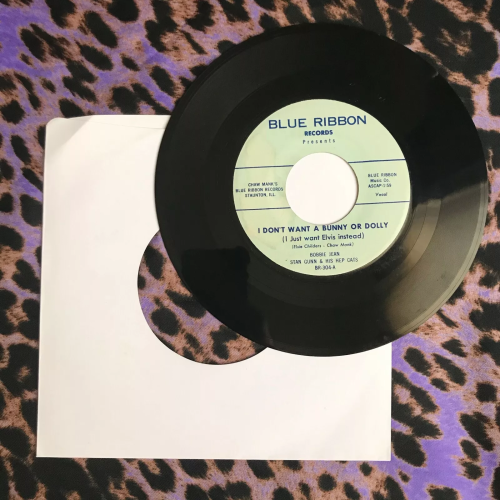 Bobbie Jean ‎– I Don't Want a Bunny 7" Vinyl 45 - Rock - Blue Ribbon Records