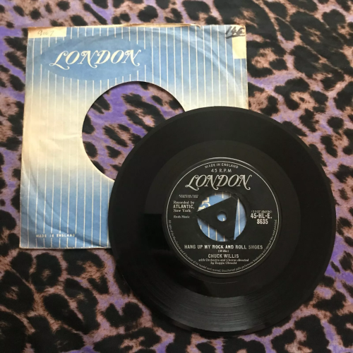 Chuck Willis ‎– Hang Up My Rock And Roll Shoes 7" Vinyl 45 - Rockabilly - London