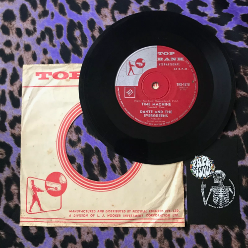 Danté And The Evergreens ‎– Time Machine 7" Vinyl 45 - Pop - Top Rank