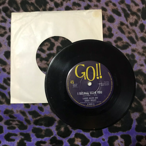 Laurie Allen & Bobby Bright ‎– I Belong With You 7" Vinyl 45 - Beat/Rock - Go!!