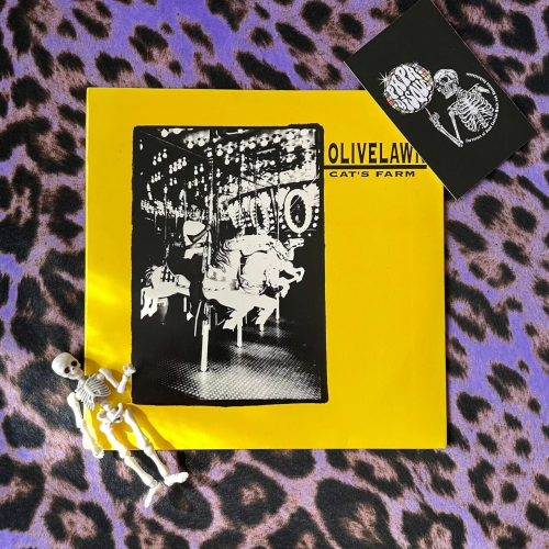 Olivelawn – Cat's Farm GREY MARBLE 7" Vinyl 45RPM - Alt Rock - Nemesis Records